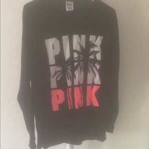 PINK Victoria's Secret Black Long Sleeve Top